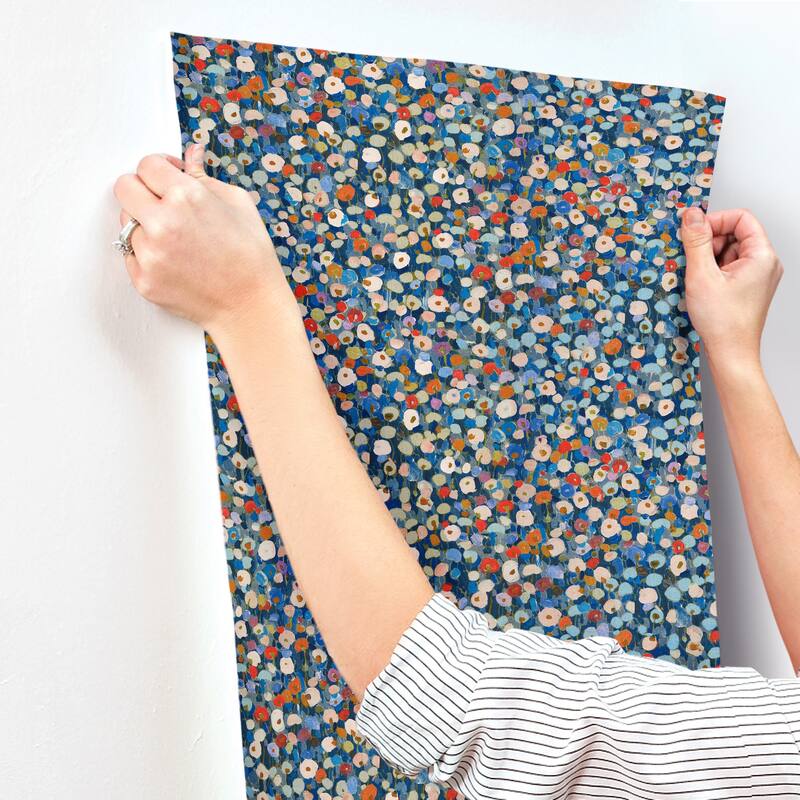 A-Street Prints Prato Blue Petite Floral Wallpaper