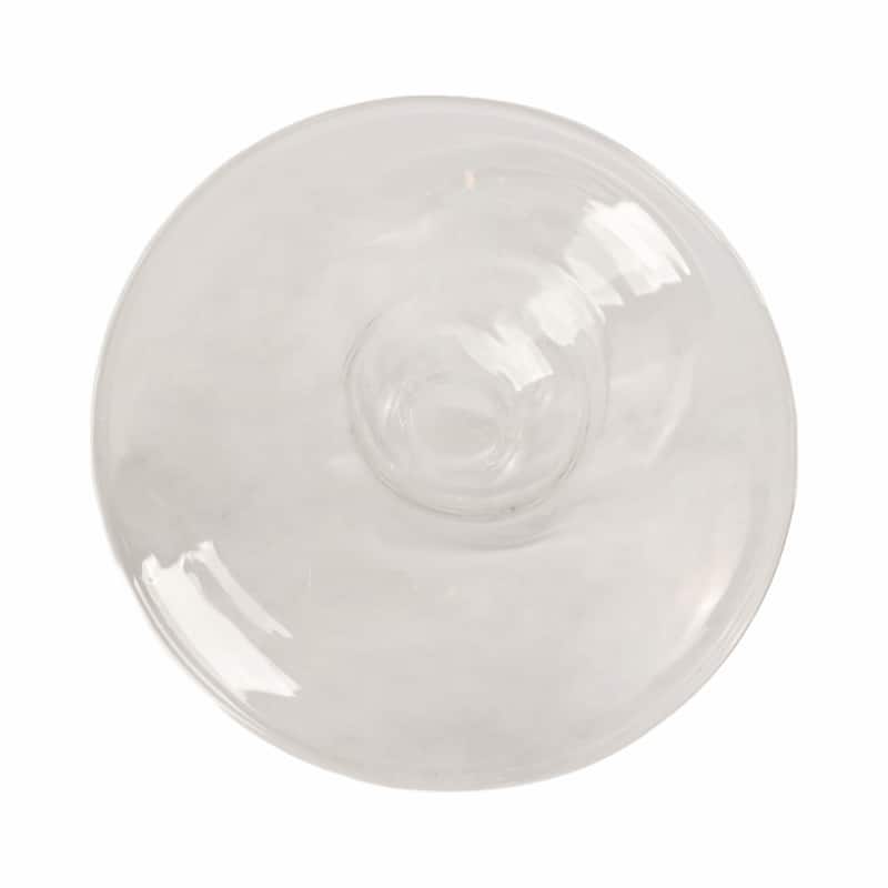 Modern Bubble Glass Candle Holder with Rounded Accent Base