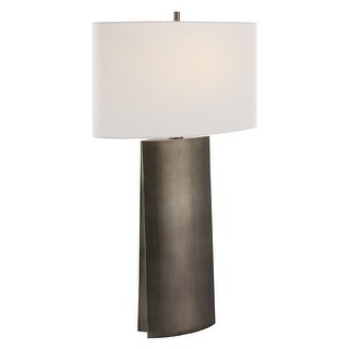 Uttermost V-Groove Modern Table Lamp - 33H, Shade 11H x 19W x 10D in.