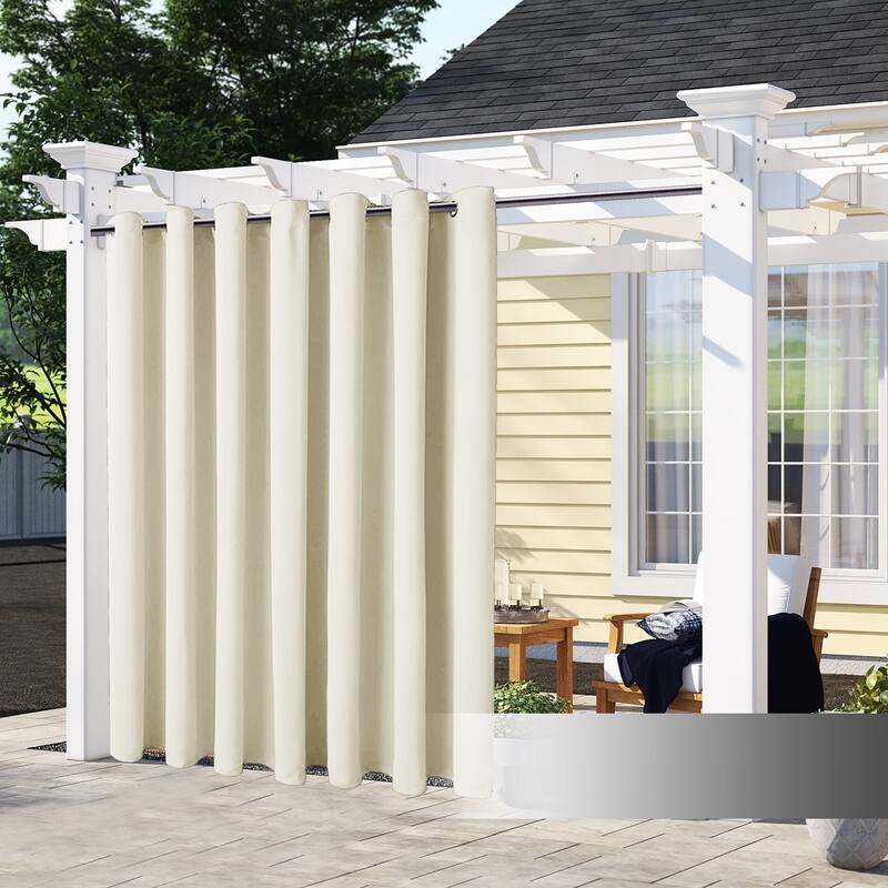 Pro Space Extra Wide Waterproof Outdoor Blackout Grommet Top Curtain (1 Panel)