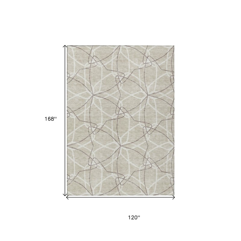 HomeRoots Geometric Modern Rectangle Outdoor Rug