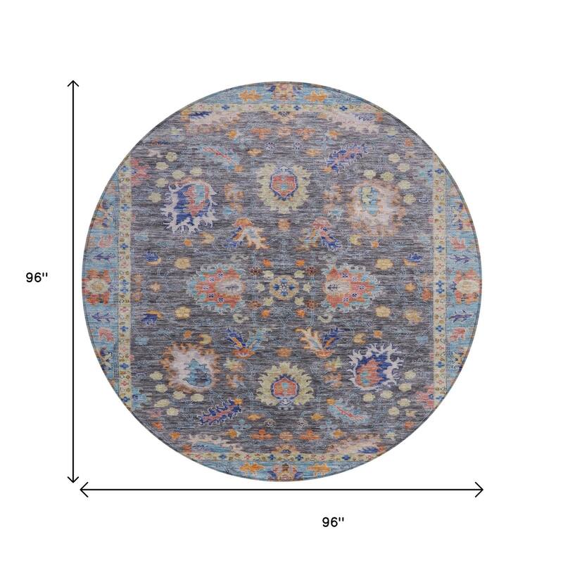 HomeRoots Floral Traditional Rectangle Outdoor Rug