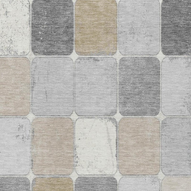 HomeRoots Geometric Transitional Rectangle Outdoor Rug