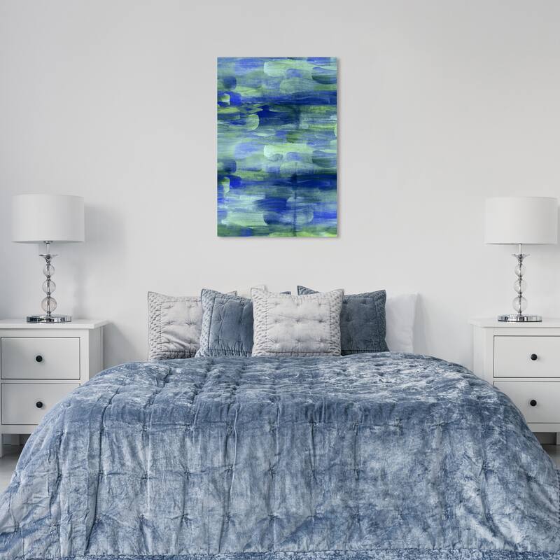 Wynwood Studio Canvas Abstract Rocablu Blue and Modern & Contemporary Wall Art Canvas Print - 36 x 24