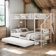 preview thumbnail 2 of 26, Twin Over Full Bunk Bed with Wardrobe,Trundle and Storage,Kids Bed Design