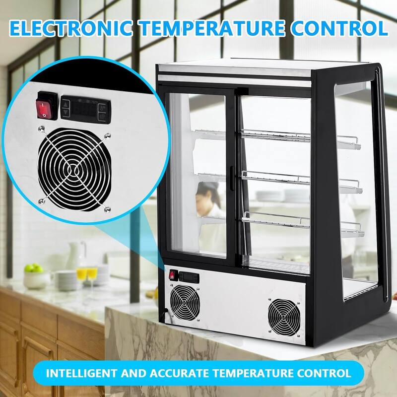 Commercial Countertop Refrigerator Display Case 5.1 Cu.Ft. with Interior LED Light - 146L
