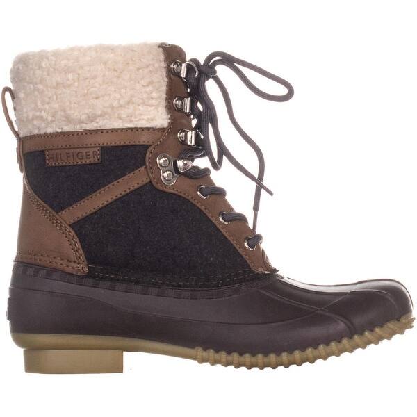 Shop Tommy Hilfiger Rian Mid Calf Boots Dark Gray 8 Us