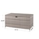 preview thumbnail 17 of 73, Glitzhome 140 Gallon Outdoor Patio Oversize Storage Bench Wicker Table Deck Box