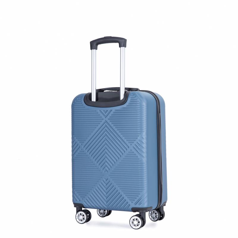 Carry On Luggage Set 4 Piece, High Quality ABS Lightweight Suitcase with Adjustable Pull Rod and Aircraft Wheel, for Women Men