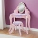 preview thumbnail 1 of 6, Fantasy Fields Little Princess Rapunzel Vanity with LED Mirror Pink