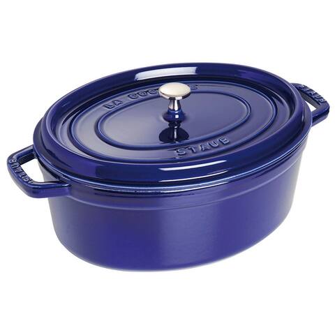 STAUB Cast Iron Oval Cocotte, Dutch Oven, 5.75-quart, serves 5-6, Made in France - 5.75-qt