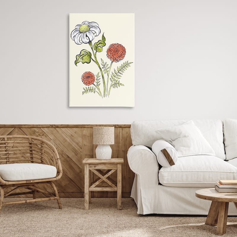 Stupell Vintage Style Garden Blossoms Canvas Wall Art Design By Hannah Moren