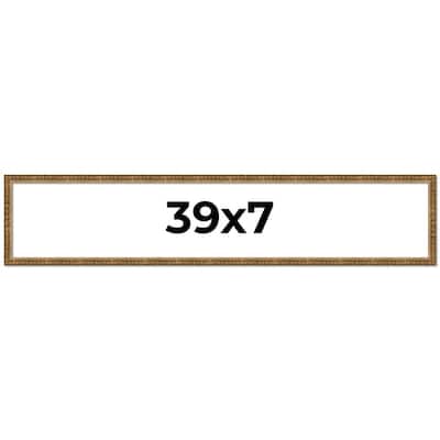 39x7 Frame Gold Kingsley Distressed Solid Wood Picture Frame Width