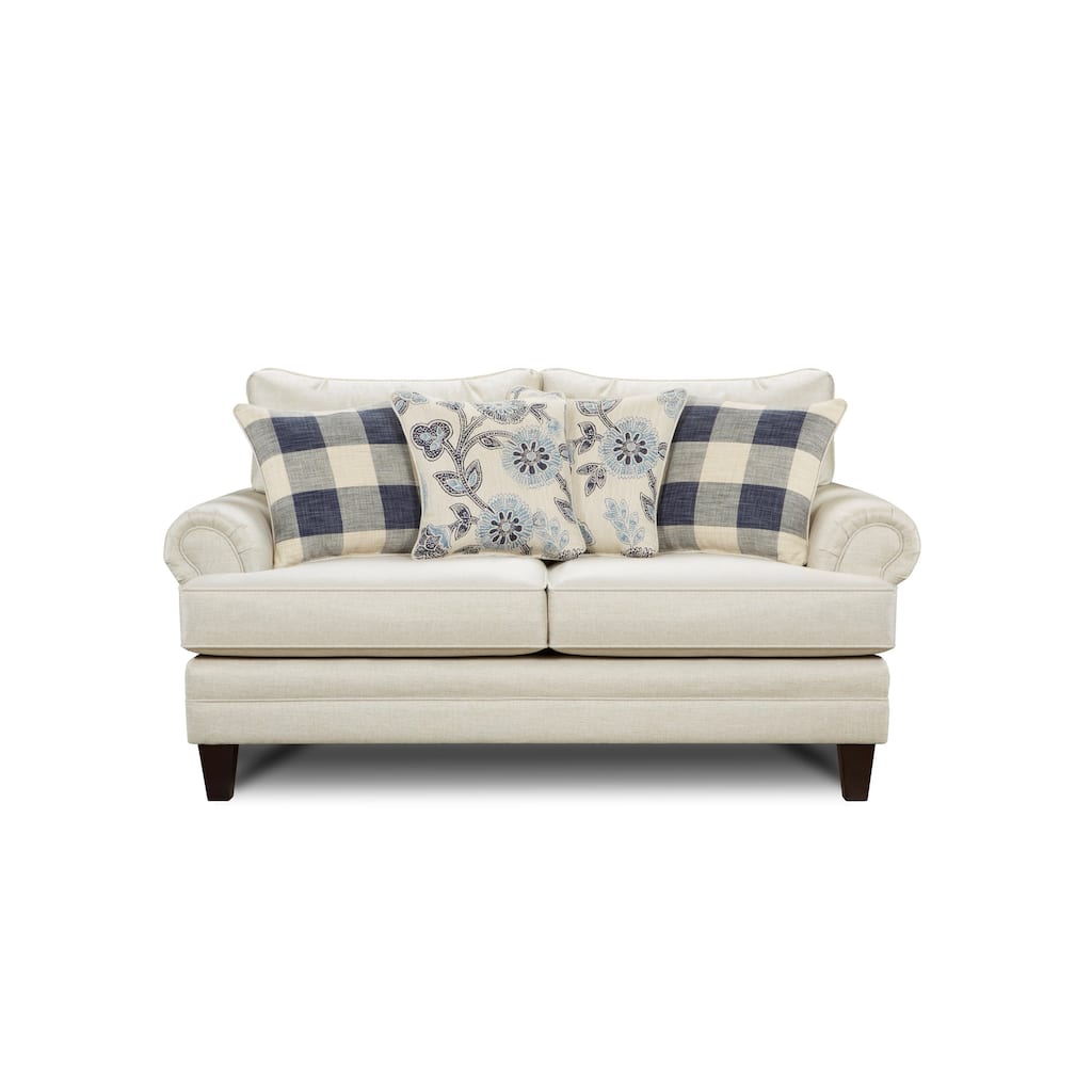 Catalina Linen Stationary Loveseat