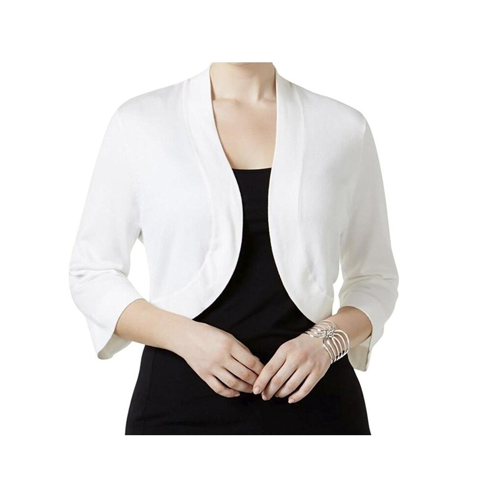 plus size white shrug cardigan