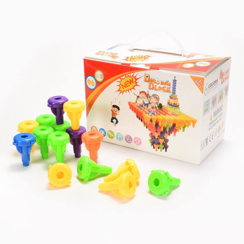 Building Block Set with 96 Pegs