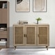 preview thumbnail 1 of 55, Filippo Traditional Rattan 3-Door Sideboard Cabinet by HULALA HOME