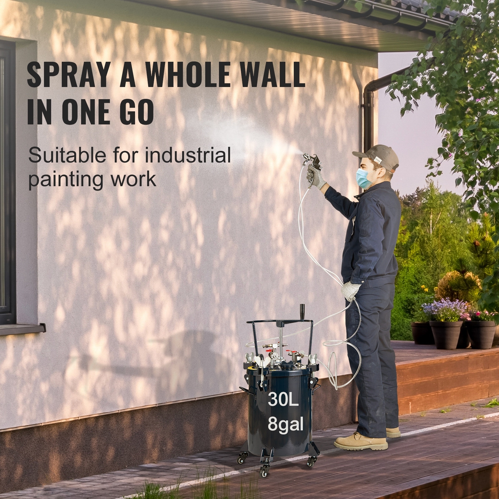 Spray Paint Pressure Pot Tank for Industry Home Decor Architecture  Construction Automotive Painting - 8gal - Bed Bath \u0026 Beyond - 42768199, image size:1600x1600