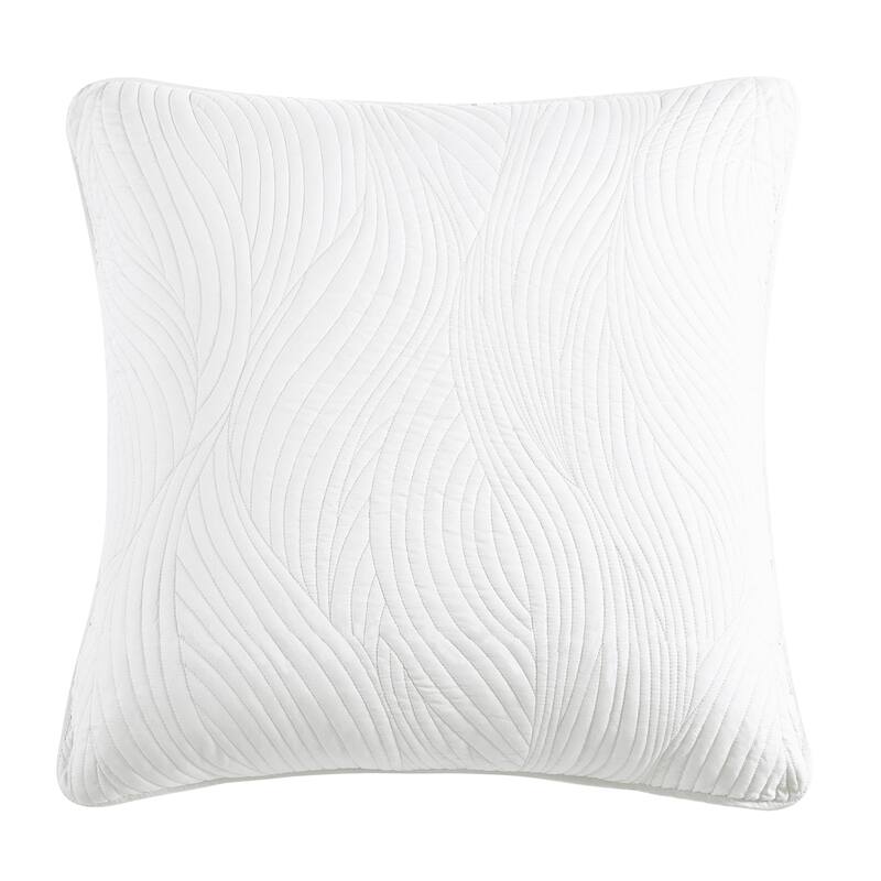 Brielle Stream Embroidered Euro Sham Cover