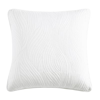 Brielle Stream Embroidered Euro Sham Cover