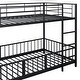 preview thumbnail 37 of 38, Twin over Twin Size Metal Bunk Bed with Slide & Guardrails