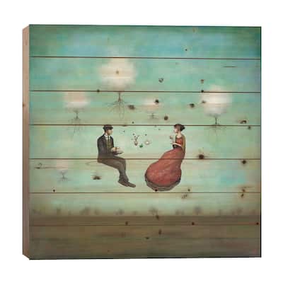 Gravitea For Two Print On Wood by Duy Huynh - Multi-Color