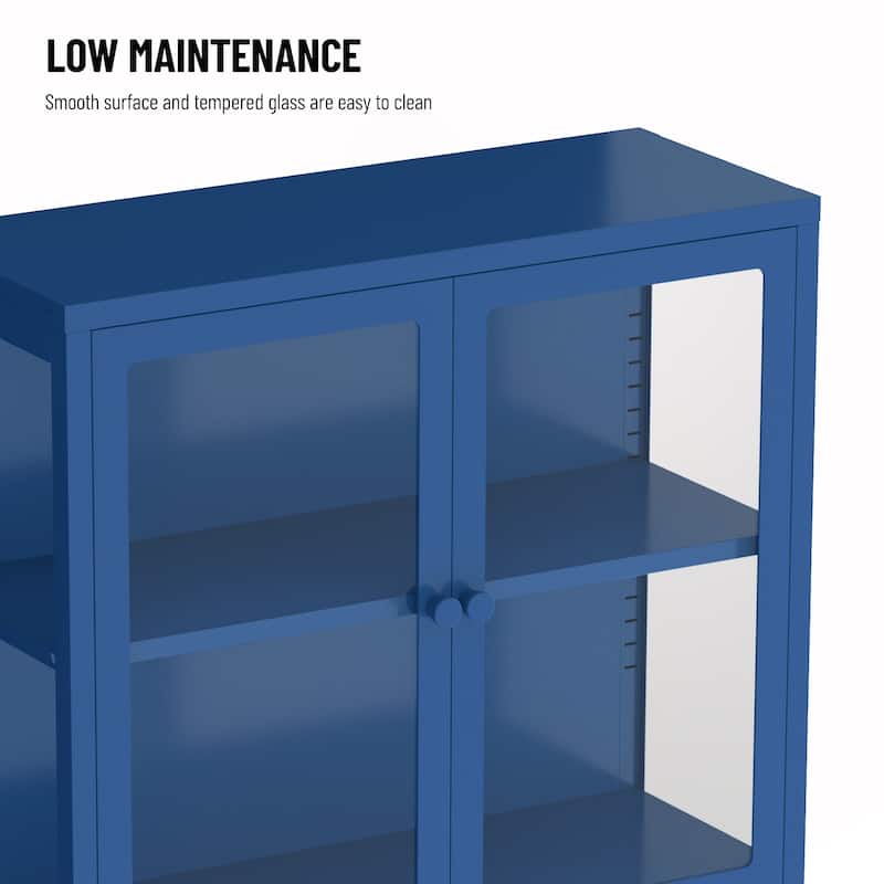Four Glass Door Storage Cabinet