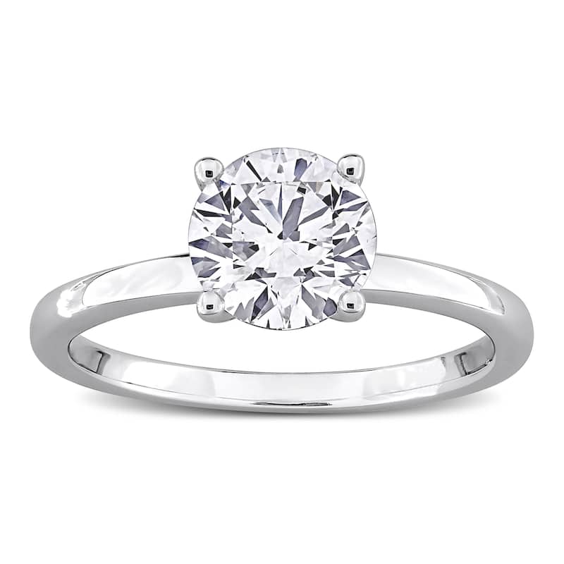 1 1/2ct TW Lab-Grown Diamond Solitaire Engagement Ring in 10k White Gold