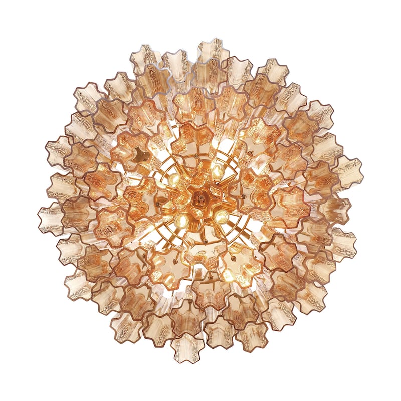 Addis 12 Light Aged Brass Chandelier - 26.75"W x 21.5"H x 26.75"D