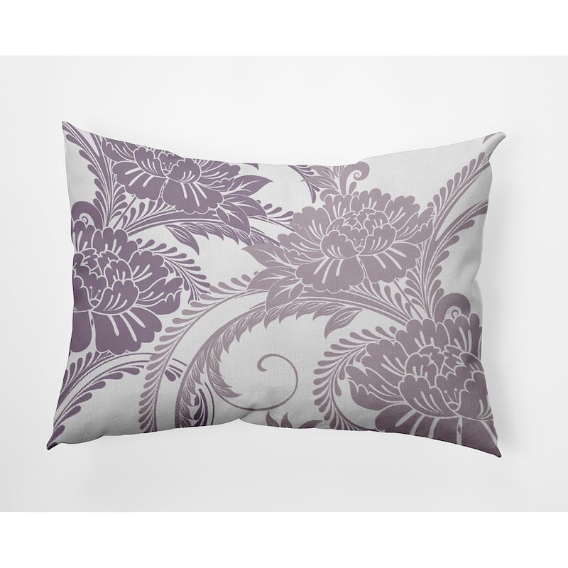 Flower Flourish Polyester Indoor Pillow - Larkspur - 14" x 20"