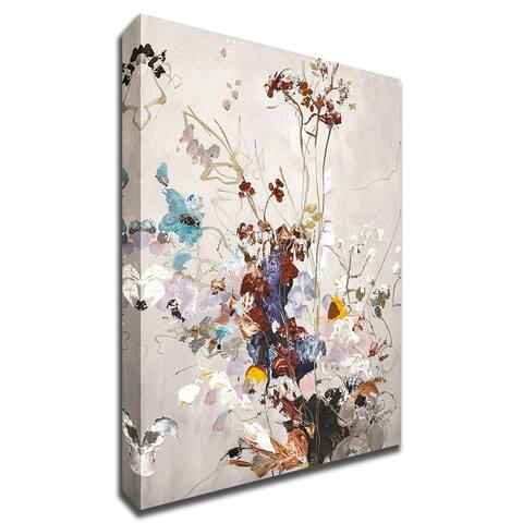 Fall Floral by Design Fabrikken With Hand Painted Brushstrokes, Print on Canvas