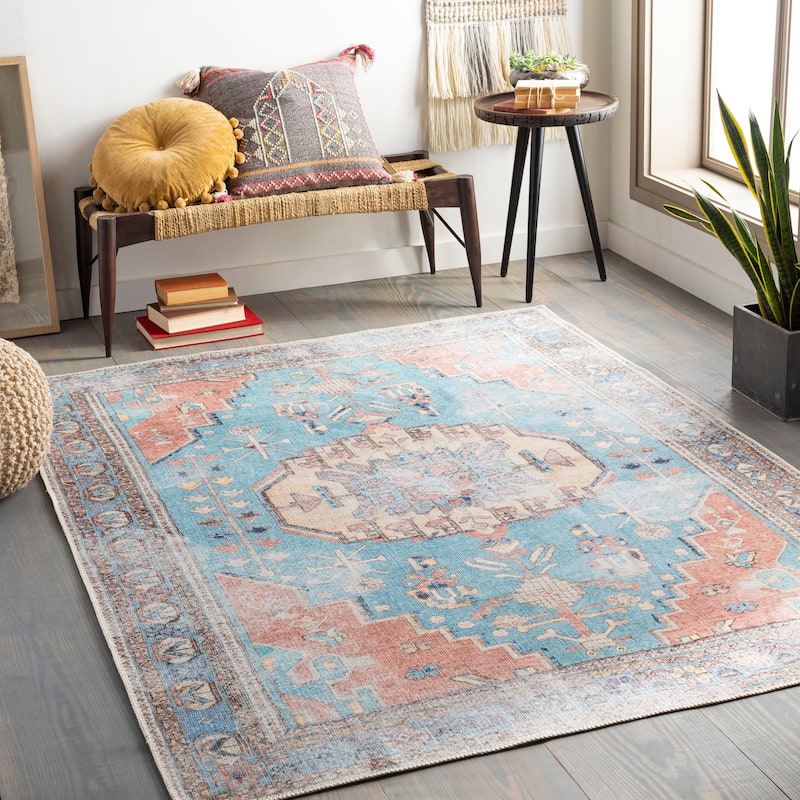 Artistic Weavers Antonia Vintage Global Printed Machine Washable Area Rug