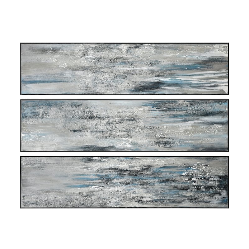 Elk Home Lasting Texture Blue Fabric 20 Inch Wide Wall Art