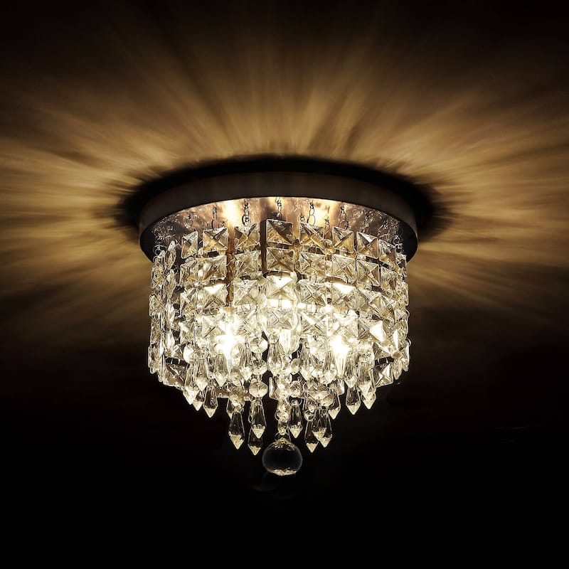 Modern Flush Mount Crystal Ceiling Light