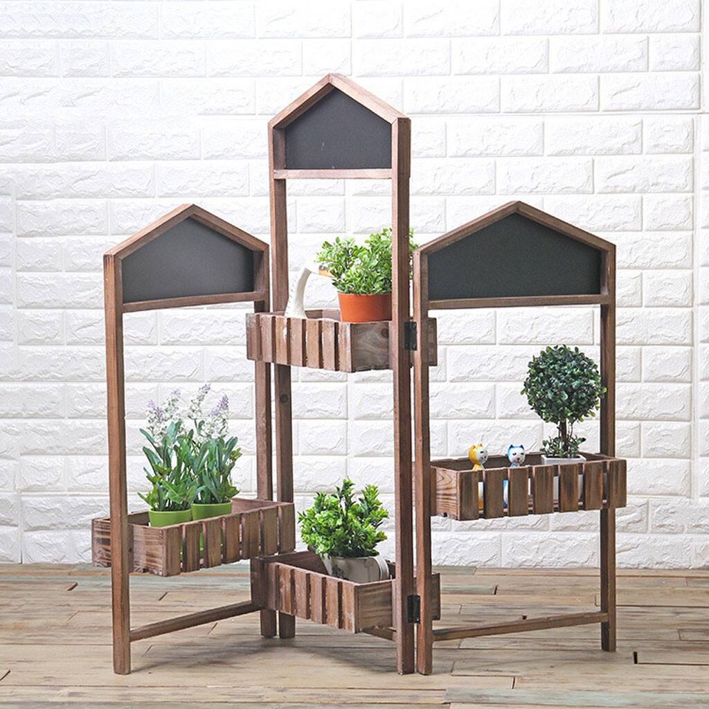 Three door Screen Storage Decorative Flower Frame Decoration