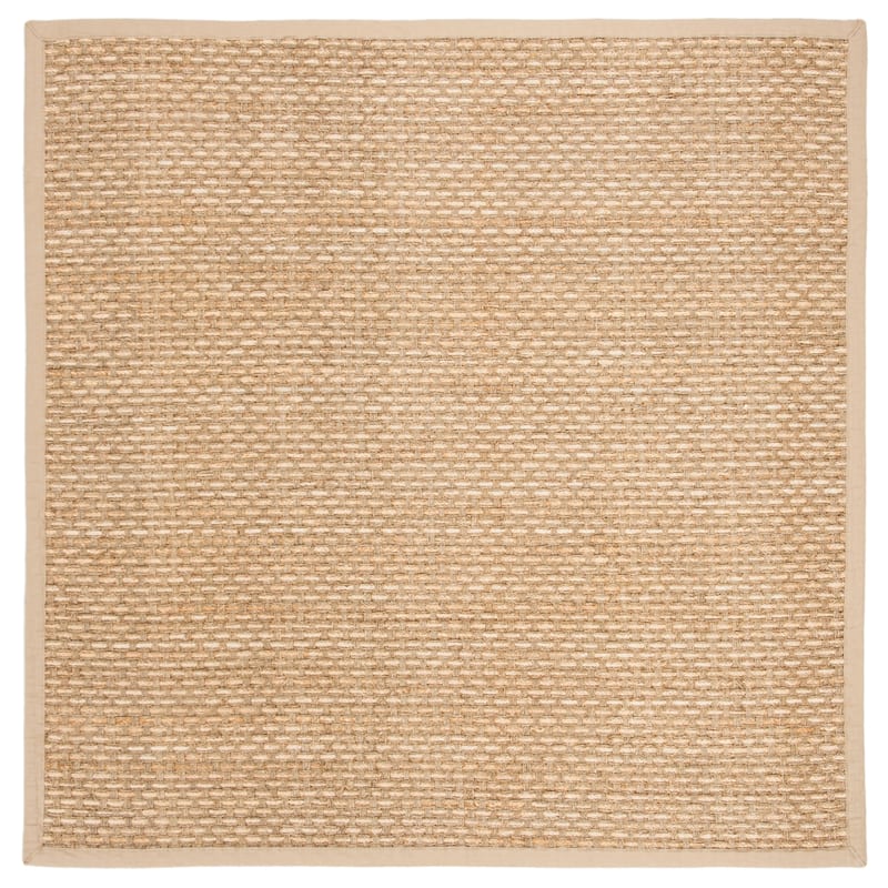 SAFAVIEH Stas Margery Seagrass Area Rug - 6' Square - Natural/Beige