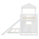 preview thumbnail 23 of 47, Friendly Design Twin over Full Bunk Bed, Loft Bed with Playhous