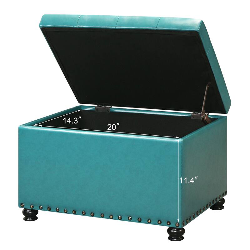 Adeco High End Classy Tufted Storage Ottoman Bench Footstool