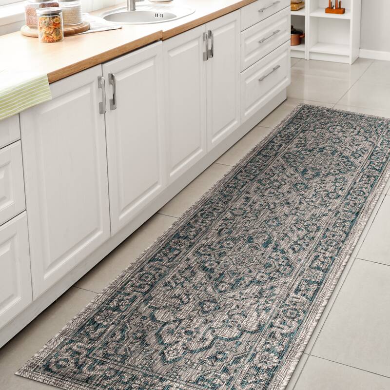 JONATHAN Y Palazzo Boho Medallion Textured Weave Indoor/Outdoor Area Rug