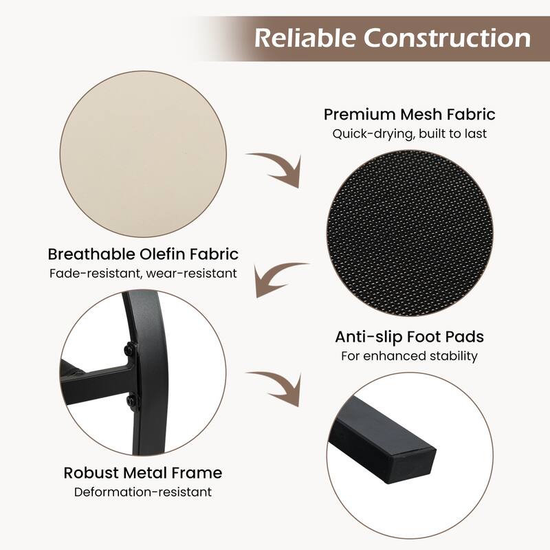 Gymax Outdoor Patio Dining Chair Set of 4 Stackable Garden Chairs with