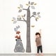 preview thumbnail 4 of 2, Lambs & Ivy Woodland Forest Tree with Animals Kids Growth Chart Wall Decals