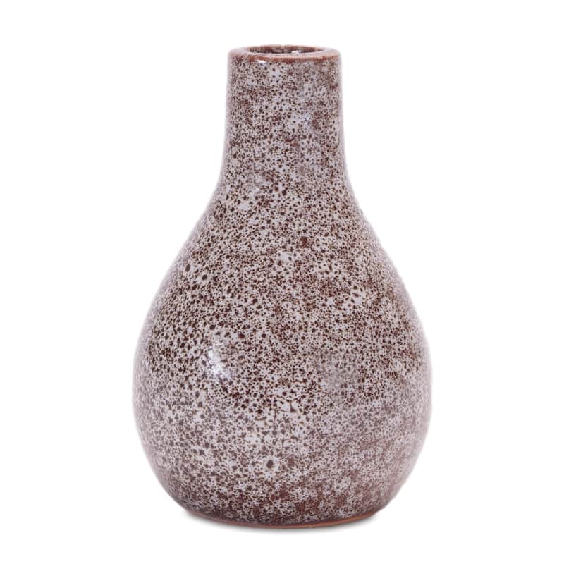 Speckled Ceramic Decorative Bottle Vase - 5" - Set of 4