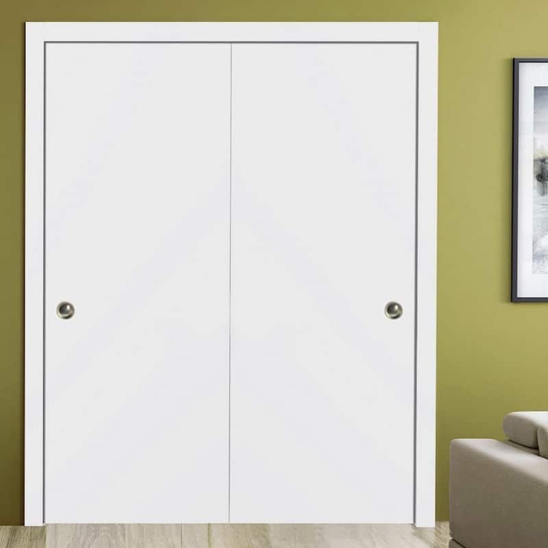 Sliding Closet Bypass Doors / Planum 0010 White Silk