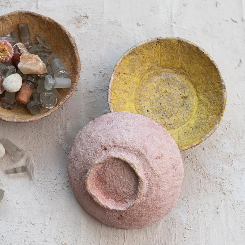 Paper Pulp Bowl Set - 8.3"L x 8.3"W x 2.8"H