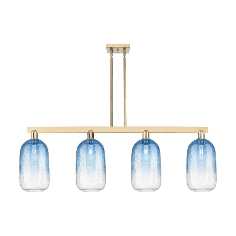 Innovations Lighting 716-4I-16-48 Brookhaven Cloche Linear Brookhaven - Champagne Bronze / Sapphire Blue