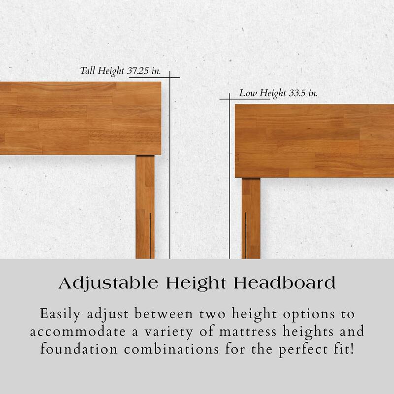 Aria Solid Wood Modern Low Profile Platform Bed