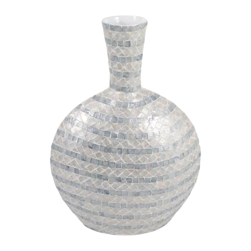 Decorative Vase - Ceramic Capiz Mosaic Gourd