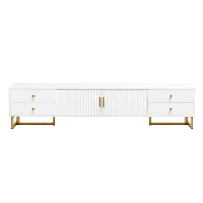 TV Stand for 65 Inch TV for Living Room - 70.9" D x 15.7" W x 15.9" H - White