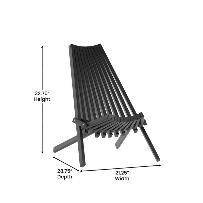 Commercial Indoor/Outdoor Low Profile Acacia Wood Patio Folding Chair