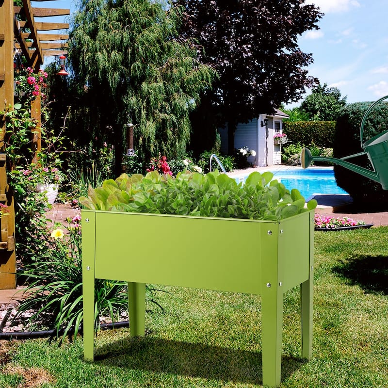 Costway 24'' x12'' Elevated Garden Outdoor Plant Stand Raised Tall